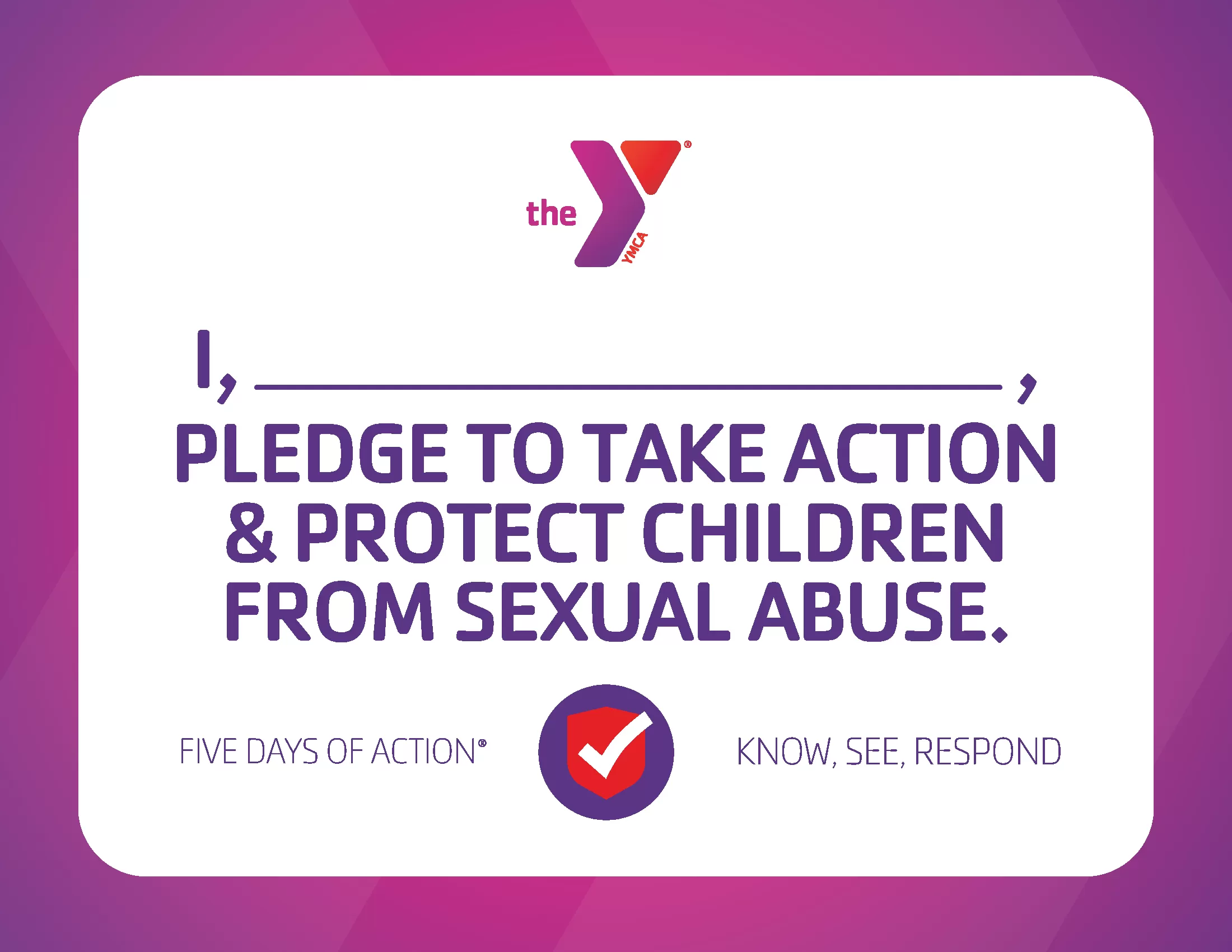 Five Days of Action Pledge Card 2025