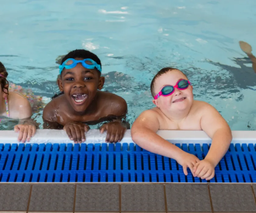 Adaptive Swim Lessons for children with cognitive or physical disabilities.